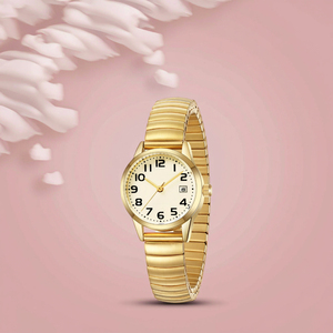 Женские спортивные кварцевые часы Seiko с расширительным ремешком из нержавеющей стали - Product Image 1