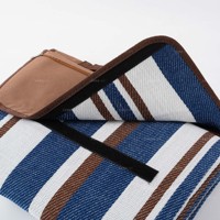 Couverture de pique-nique portable et durable en acrylique, imperméable avec support en PEVA, tapis de plage écologique avec poche