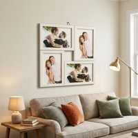 Set Bingkai Foto Kolase Multi 4 Kreatif Anti Gores Ramah Lingkungan Modern Baru
