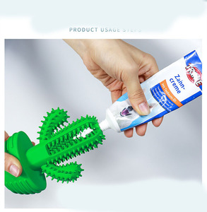 Cepillo de Dientes para Perros, Juguete Masticable de Goma con Forma de Cactus, Regalos de Cumpleaños para Mascotas - Product Image 3