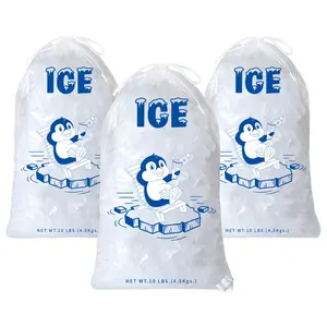 ถุงน้ําแข็งสําหรับจัดส่ง bolsas para hielo de 10 libras ถุงเก็บน้ําแข็ง