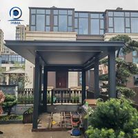 Pavillon extérieur personnalisé, parasol et pergola intelligente en aluminium imperméable avec lames motorisées