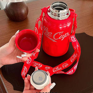 Botol Termos Stainless Steel Tebal Berkualitas Tinggi untuk Makanan, Botol Air Olahraga, Termos Coca-Cola - Product Image 2