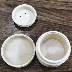 <span class=keywords><strong>Pot</strong></span> à poudre libre en <span class=keywords><strong>bambou</strong></span> blanc, portable, avec tamis, pour le voyage et le stockage d'échantillons cosmétiques - Product Image 1