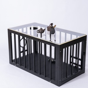 Jaula de Hierro para BDSM, Recinto de Entrenamiento de Bondage, Estilo Mesa de Centro, Muebles Sexuales para Adultos, Accesorios para Habitación, Entrenamiento Erótico para Parejas, Negro - Product Image 2