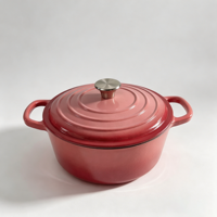 Ensemble de 3 ustensiles de cuisson antiadhésifs, compatibles four, en émail, comprenant une poêle, une casserole et une marmite, pour cuisinière à induction et gaz, en fonte