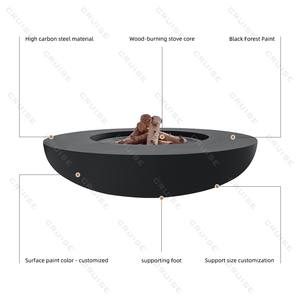 Hành trình biệt thự Chất lượng cao cao cấp Vòng ngoài trời freestanding 1000mm gỗ đốt/khí đốt tự nhiên/rượu lò lõi firepit bảng - Product Image 6