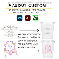 Vasos de Agua de Plástico Esmerilado de 16oz/12oz con Diseños de Logotipo Personalizados, Vasos Reutilizables Libres de BPA, Ideales para Fiestas y Eventos