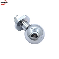 Boule d'attelage standard pour remorque avec écrou de fixation et rondelle, accessoire universel de remplacement pour attelage de remorque