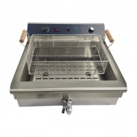Friteuse industrielle commerciale 220V 35L en acier inoxydable, friteuse électrique multifonctionnelle pour poulet frit