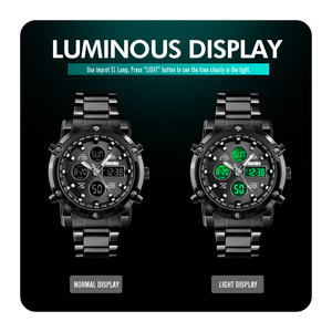 Reloj de Cuarzo Digital de Lujo para Hombre, Modelo SKMEl 1389, Resistente al Agua 3ATM, con Correa de Aleación de Zinc, Estilo Deportivo y Ovalado - Product Image 4