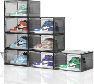 Hot New Plastic clear Shoe <b>Storage</b> Boxes Dustproof Transparent Acrylic Shoe <b>Storage</b> <b>Stackable</b> Organizer - Product Image 1