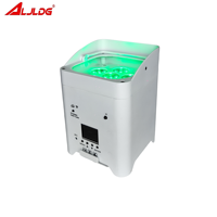 Práctico Proyector LED RGBWA+UV Inalámbrico DMX512 con Batería, 6x18W, LEDIP33, Iluminación para Escenarios de Bodas y Fiestas