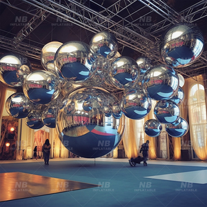 Customized Inflatable Siny PVC <b>Mirror</b> <b>Ball</b> Metallic Sphere Silver for Outdoor Decoration Customized Customized Inflatable Siny P - Product Image 2