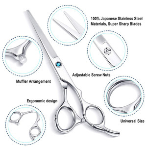 กรรไกรซอยผมแบบปรับแต่งได้ ขนาด 62 มม. สแตนเลส 440C สำหรับคนถนัดขวา ใช้ในงานเสริมสวย - Product Image 3