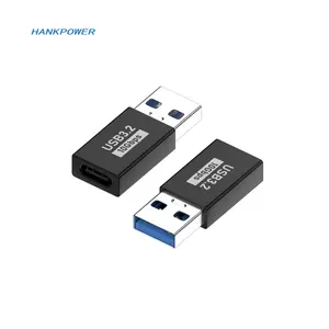 3A Transmisión de datos de carga Adaptador de corriente para computadora portátil 10Gbps Usb A Gen 3,0 a USB Tipo C Conector adaptador de sincronización de carga