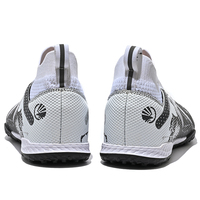 Chaussures de football à crampons hauts FG pour terrain ferme, avec empeigne en maille respirante et imprimé graffiti, pour entraînement en extérieur sur gazon pour hommes