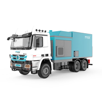 Camion aspirateur industriel puissant à grande capacité, tiré par un tracteur, pour l'élimination des poussières sur les grands sols d'usine