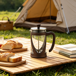Cafetière à piston individuelle, <span class=keywords><strong>petite</strong></span> cafetière à piston, idéale pour le café du matin, saveur maximale - Product Image 4