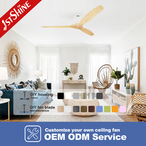 1stshine Quạt trần gỗ tự nhiên <span class=keywords><strong>52</strong></span> inch 3 lưỡi gỗ tiết kiệm năng lượng quạt trần trang trí - Product Image 4