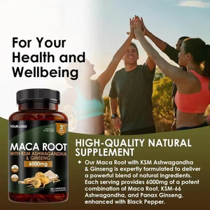 Cápsulas de Maca de Alta Calidad, Suplementos para Reforzar el Sistema Inmunitario, Cápsulas de Extracto de Raíz de Maca Negra, Cápsulas de Raíz de Maca Orgánica - Product Image 4