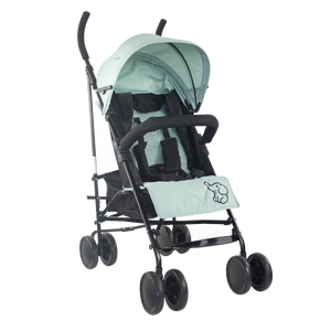 Green And Black Lightweight Baby Stroller 15 kg Load Bearing Folding Baby Carrier With Adjustable Handle