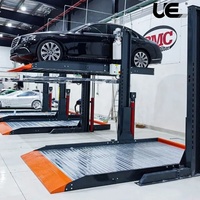 Système de levage de voiture vertical à deux poteaux certifié CE pour stationnement de voitures - Équipement de stationnement en acier - Élévateur de voiture professionnel
