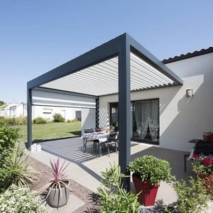 Pérgola Bioclimática Moderna Personalizada <span class=keywords><strong>para</strong></span> Jardín, de Aluminio, 6x4, <span class=keywords><strong>3x3</strong></span>, 4x4, Manual, con Control Remoto, <span class=keywords><strong>para</strong></span> Sombreado Exterior - Product Image 3