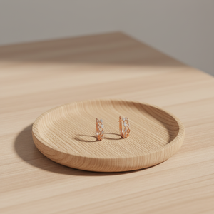 Pendientes de Alta Calidad al por Mayor, Joyería Fina, Estilo Antiguo, Oro Rosa Sólido de 18K, Pendientes de Aro con Diamantes Naturales Reales - Product Image 6