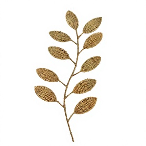 Décoration murale en jacinthe d'eau naturelle, tissée à la main, style bohème rustique, pour la décoration de la maison, accent pour le salon - Product Image 2