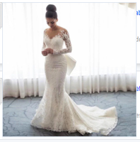 Gaun Pengantin Mewah Desain Baru Minthson dengan Ekor yang Dapat Dilepas, Gaun Pengantin Putih Elegan Model Duyung 2023