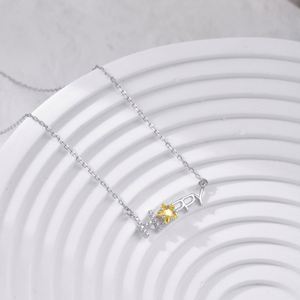 Collier personnalisé Dylam plaqué or 18 carats avec pendentif alphabet Happy en zircone cubique 5A CZ - Product Image 2