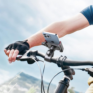 Soporte Universal para Teléfono de Bicicleta, Antichoque, Bloqueo de un Toque, 4.7-6.7 Pulgadas, Sin Obstrucción de Cámara, 360° °   Rotatorio para Bicicleta y Motocicleta - Product Image 1