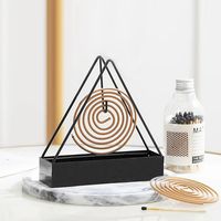 Support créatif pour spirales anti-moustiques avec plateau, style nordique, en fer, pour l'été, décoration d'intérieur