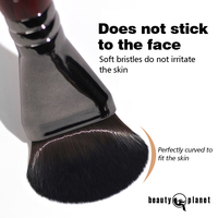 Pinceaux de maquillage de luxe personnalisés Beauty Planet, pinceaux vegan plats Kabuki synthétiques professionnels pour fond de teint et anticernes