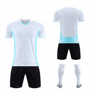 Custom Adult Football Jersey Set 100% Polyester Quick Dry Sublimation Soccer Uniform Short Sleeve Personalized Team Kits OEM Who - Product Image 1