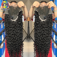 Perruque Frontale 13X6 HD en Cheveux Humains Bruts, Prédécoupée et Prête à Porter Sans Colle, Perruques Complètes en Dentelle HD, Cheveux Vietnamiens Bruts Frisés Birmans