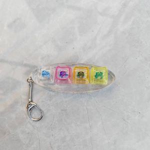 Conception personnalisée, diverses couleurs, anti-stress, <span class=keywords><strong>4</strong></span> touches, forme de chat, testeur de commutateur de clavier transparent, porte-<span class=keywords><strong>clés</strong></span>, commutateur MX - Product Image 3