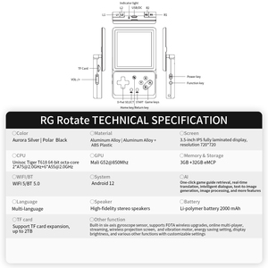 Nuova Console Portatile <span class=keywords><strong>RG</strong></span> Rotate Retrò 2026, Emulatore di Giochi Multifunzione con WiFi, Macchina da Gioco Portatile per Esterni - Product Image 6