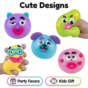 Squishy Fun Smushers Dog Face Swap Squishy Slow Rebound Pinch Music Stress Toy Fidget Sensory Stress Ball - Product Image 2
