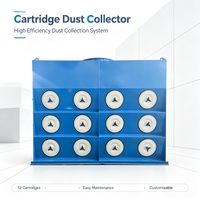 Collecteur de poussière horizontal industriel à cartouches en acier inoxydable avec filtre à impulsions pour l'utilisation dans les usines alimentaires et pharmaceutiques