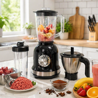 Nouveau design, hachoir-broyeur puissant 1000W en acier inoxydable, robot culinaire, mixeur, bouteille sport pour usage domestique et hôtelier
