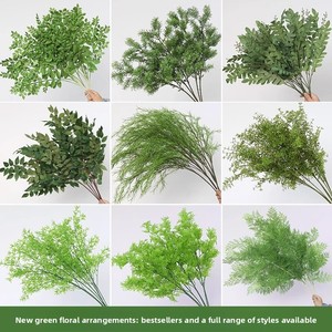 Décoration florale réaliste en <span class=keywords><strong>plantes</strong></span> vertes artificielles de couleur vert sauge, style forêt rustique, pour cérémonie de mariage - Product Image 3