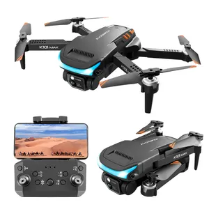 Sıcak HOSHI K101 MAX Drone 2.4ghz 4CH 4K çift kamera optik akış otomatik engellerden kaçınma cep katlanabilir Quadcopter oyuncaklar için