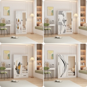 Raffinato <span class=keywords><strong>armadio</strong></span> in acciaio <span class=keywords><strong>con</strong></span> porta scorrevole sicura a <span class=keywords><strong>specchio</strong></span> e cassaforte interna per la casa - Product Image 5