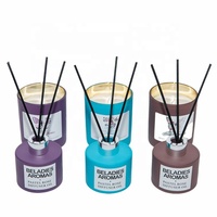 Bouteille en verre de grande capacité Cadeau de luxe Bâton de bougie en cire de soja Huile parfumée Aroma Reed Diffuseur