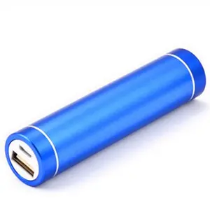 Factory Custom High quality Colorful Cylindrical Power Bank Mobile Round Shape Colorful 2600mah Aluminum Alloy Mobile Power Bank