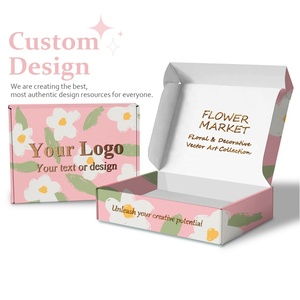 Wholesale Custom Printed Unique Small <b>pink</b> Color Printed Clothing Underwear Corrugated Packaging Packing Shipping Mailer <b>Box</b> - Product Image 5