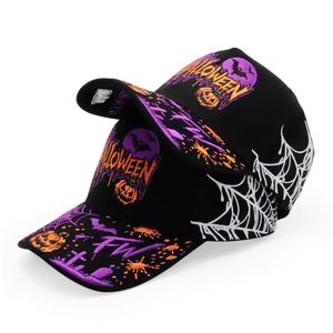 Gorra de Béisbol Bordada Personalizada de Halloween con Visera Curva para Regalos de Temporada - Product Image 1