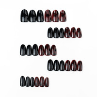 30 pièces de faux ongles à presser, motif léopard ovale, faits à la main, marron, luxe léger, pré-conçus, vente en gros